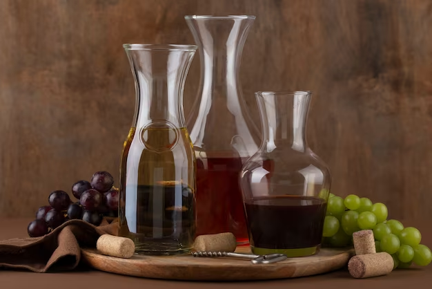 Wine glasses and decanter