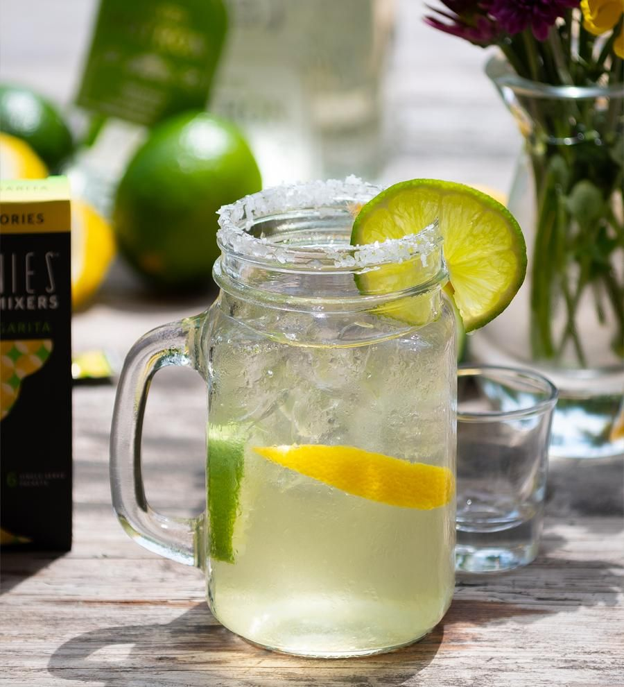 Baja Margarita cocktail in a large glass